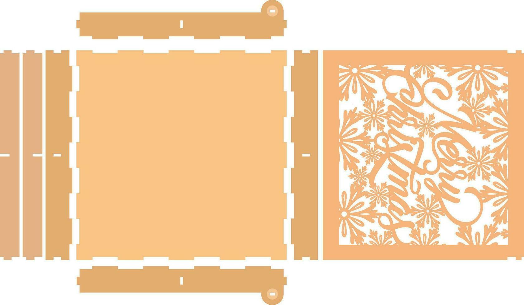 MINI BOX, Wood Christmas Craftig, Laser Cut File vector