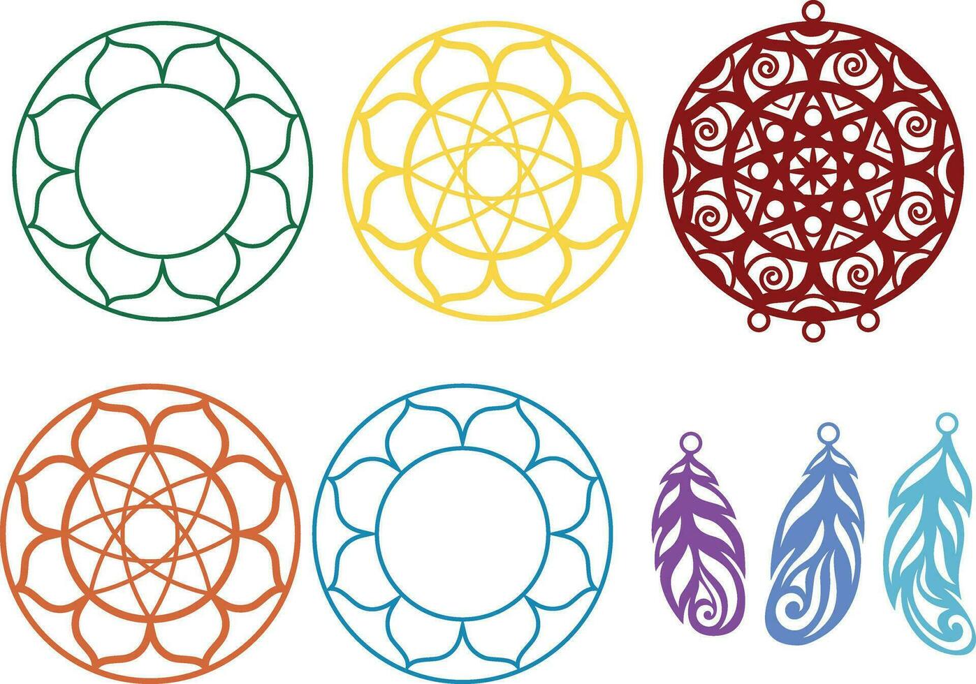 DREAMCATCHER Multilayer Ornaments, Decorative Wall Art vector