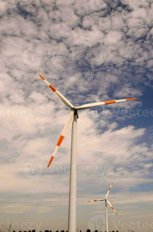 blanco viento turbinas foto