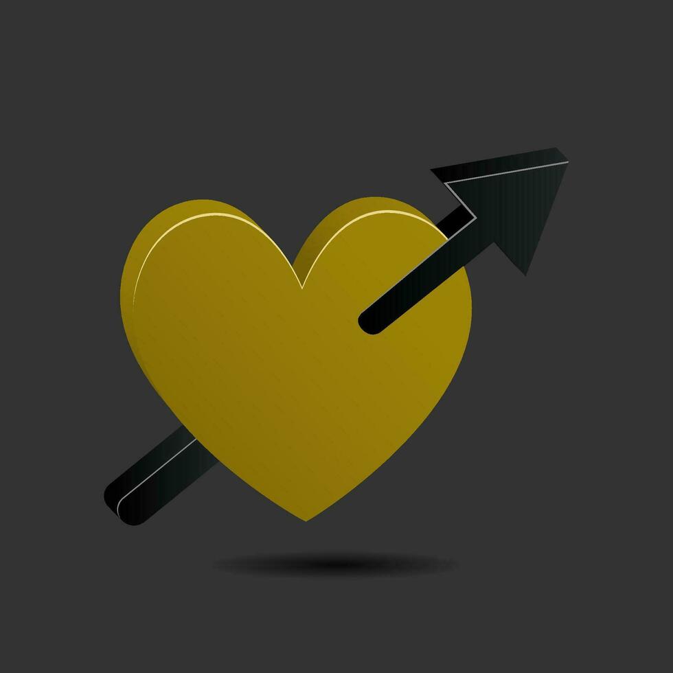 3D Black Friday Heart And Arrow is suitable for element stickers, posters, banners and others. Easy to edit vector