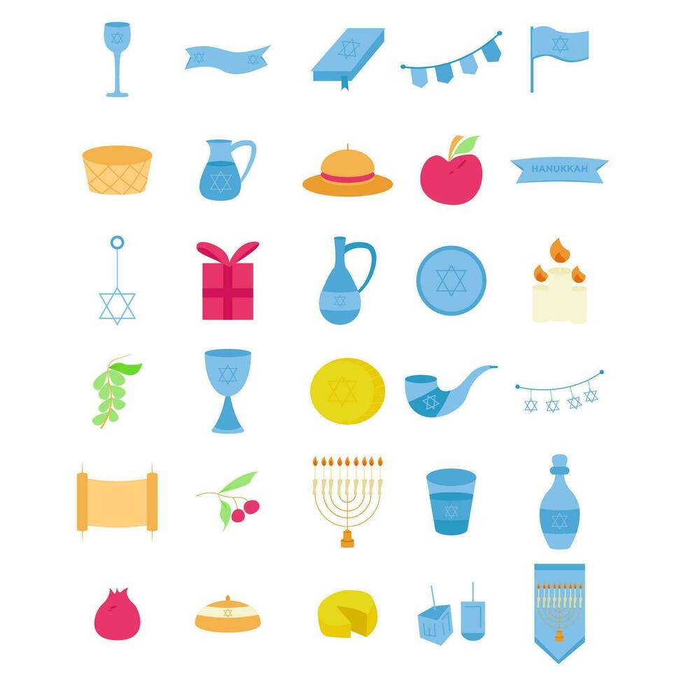 Hanukkah Element Design. Easy to Edit. vector
