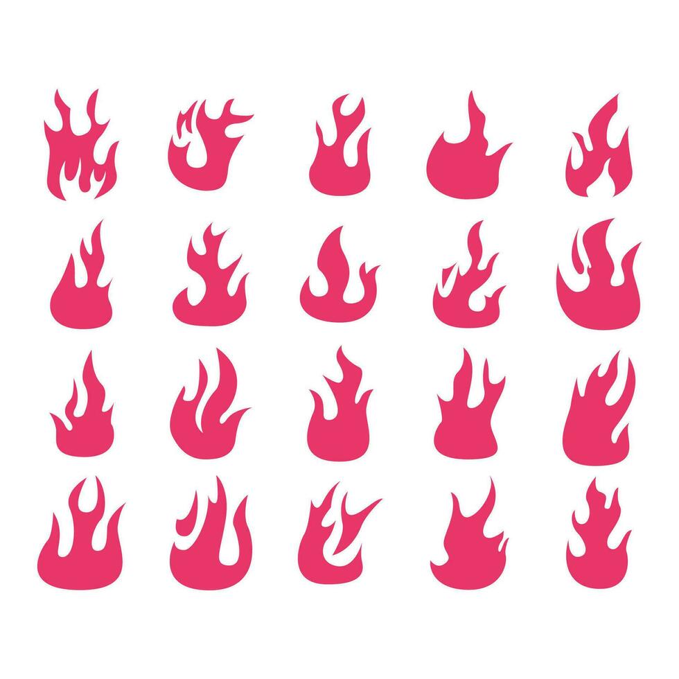 Pink Flame. Easy to Edit. vector