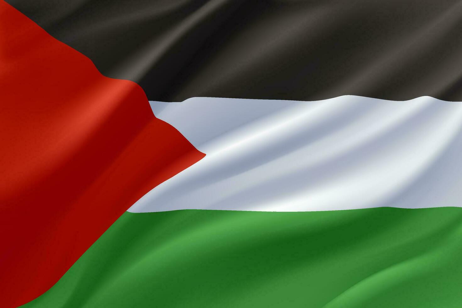 bandera de estado de Palestina. 3d vector ilustración