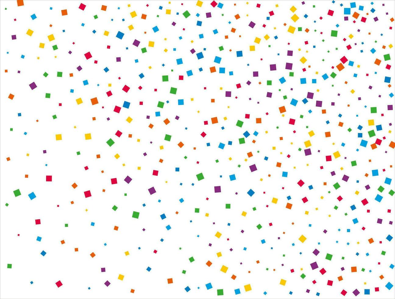 Magic Rainbow Squares Confetti. Vector illustration.