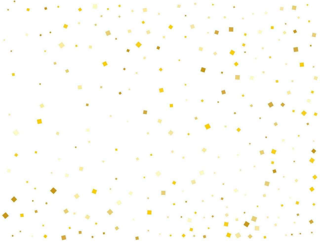 Wedding Golden Square Confetti. Vector illustration