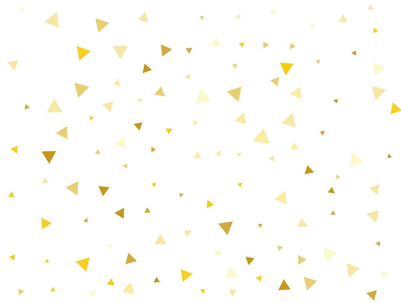 Christmas Light Golden Triangulares. Confetti celebration, Falling Golden Abstract Decoration for Party. Vector illustration