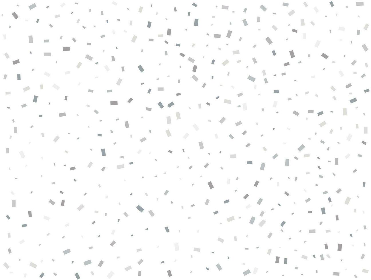 Light silver Rectangular glitter confetti background. White festive texture. vector