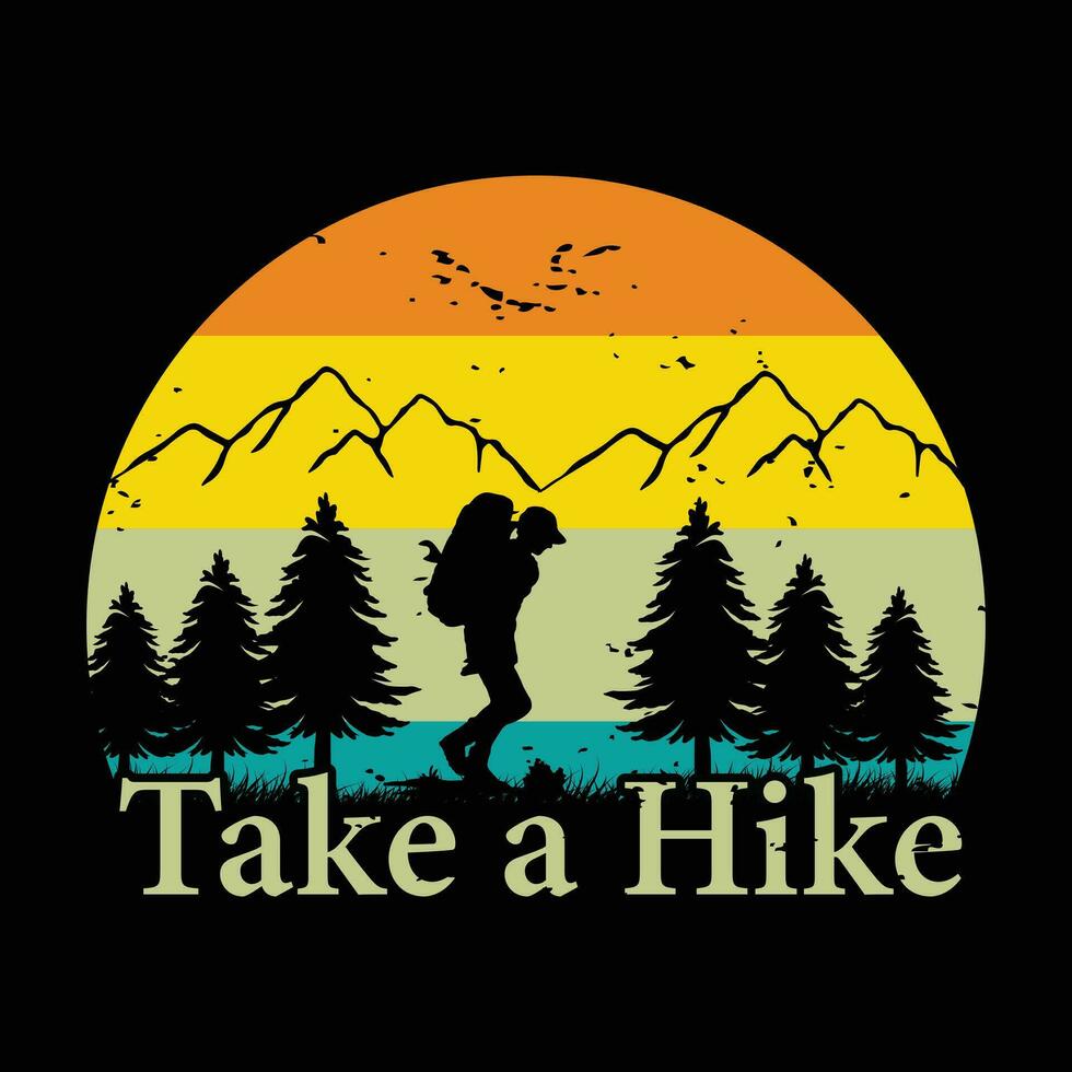 Adventure Hiking T-Shirt Designs for Explorers vector