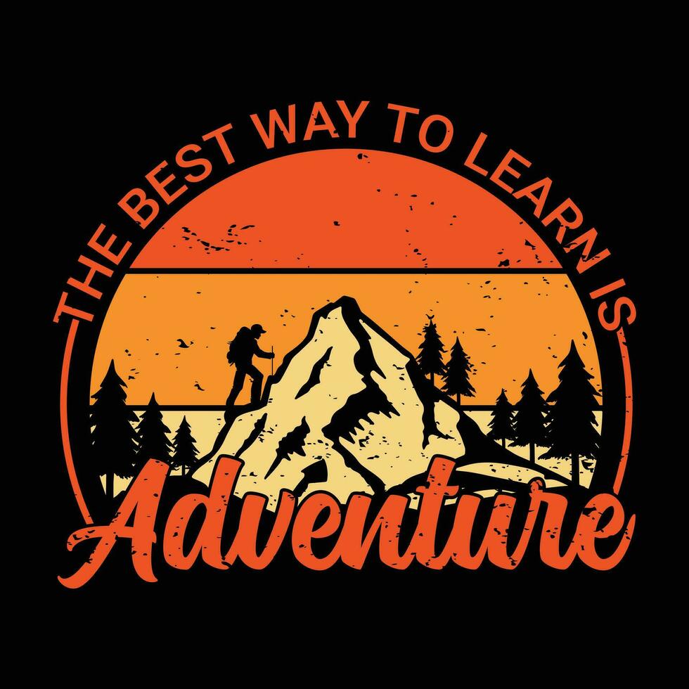 Adventure Hiking T-Shirt Designs for Explorers vector