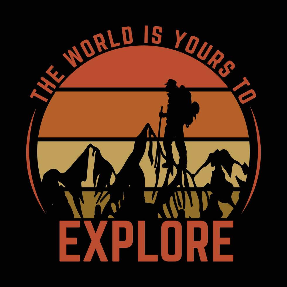 Adventure Hiking T-Shirt Designs for Explorers vector
