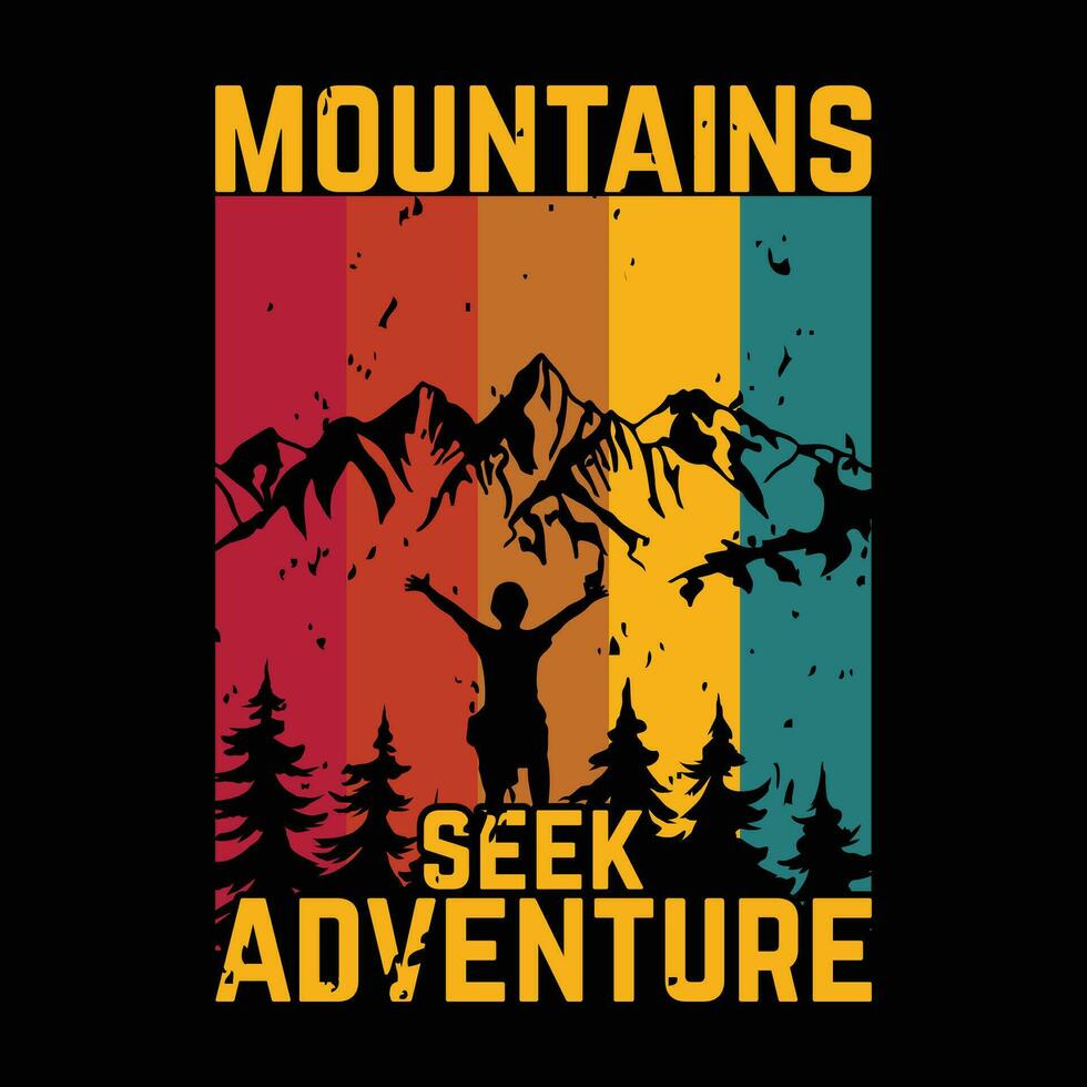 Adventure Hiking T-Shirt Designs for Explorers vector