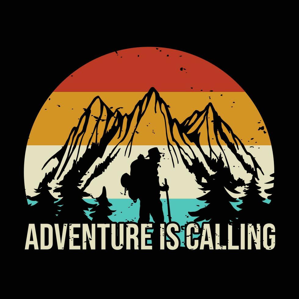 Adventure Hiking T-Shirt Designs for Explorers vector