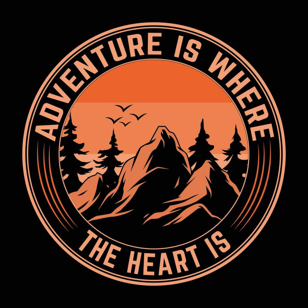 Adventure Hiking T-Shirt Designs for Explorers vector