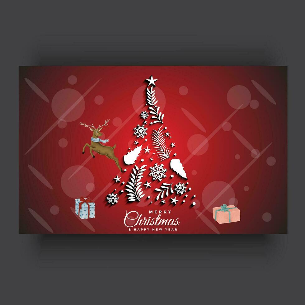 Print Christmas background design vector