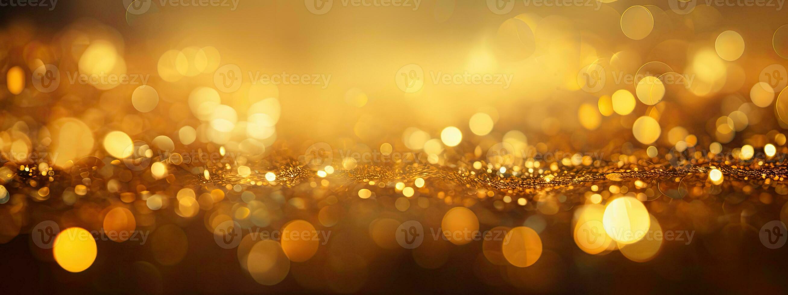 gold glitter background. backdrop of shiny blurry particles photo