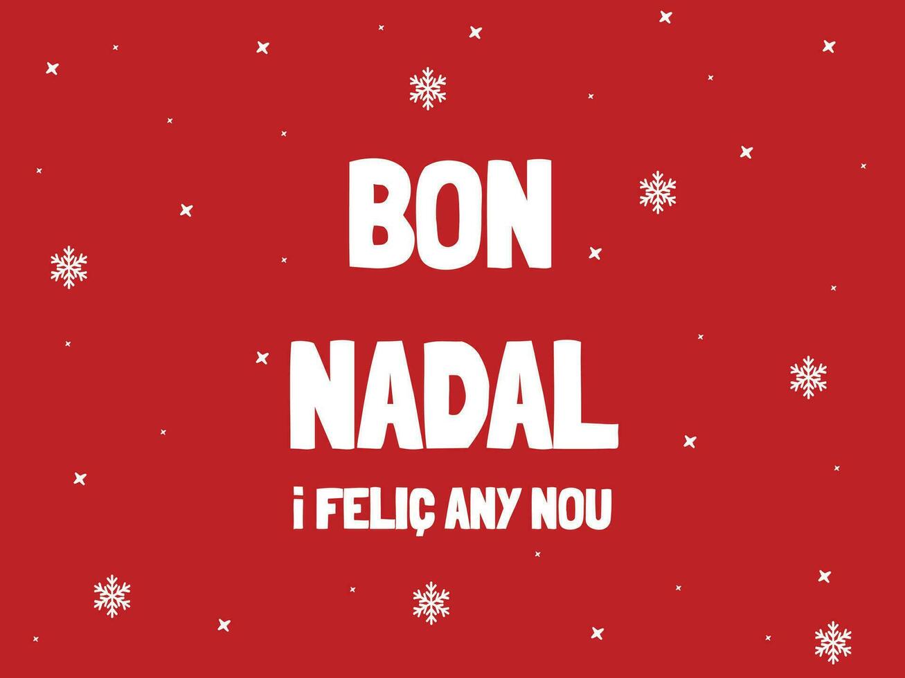 Bon Nadal christmas design with catalan language vector