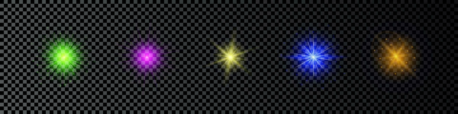 Light effect of lens flare vector