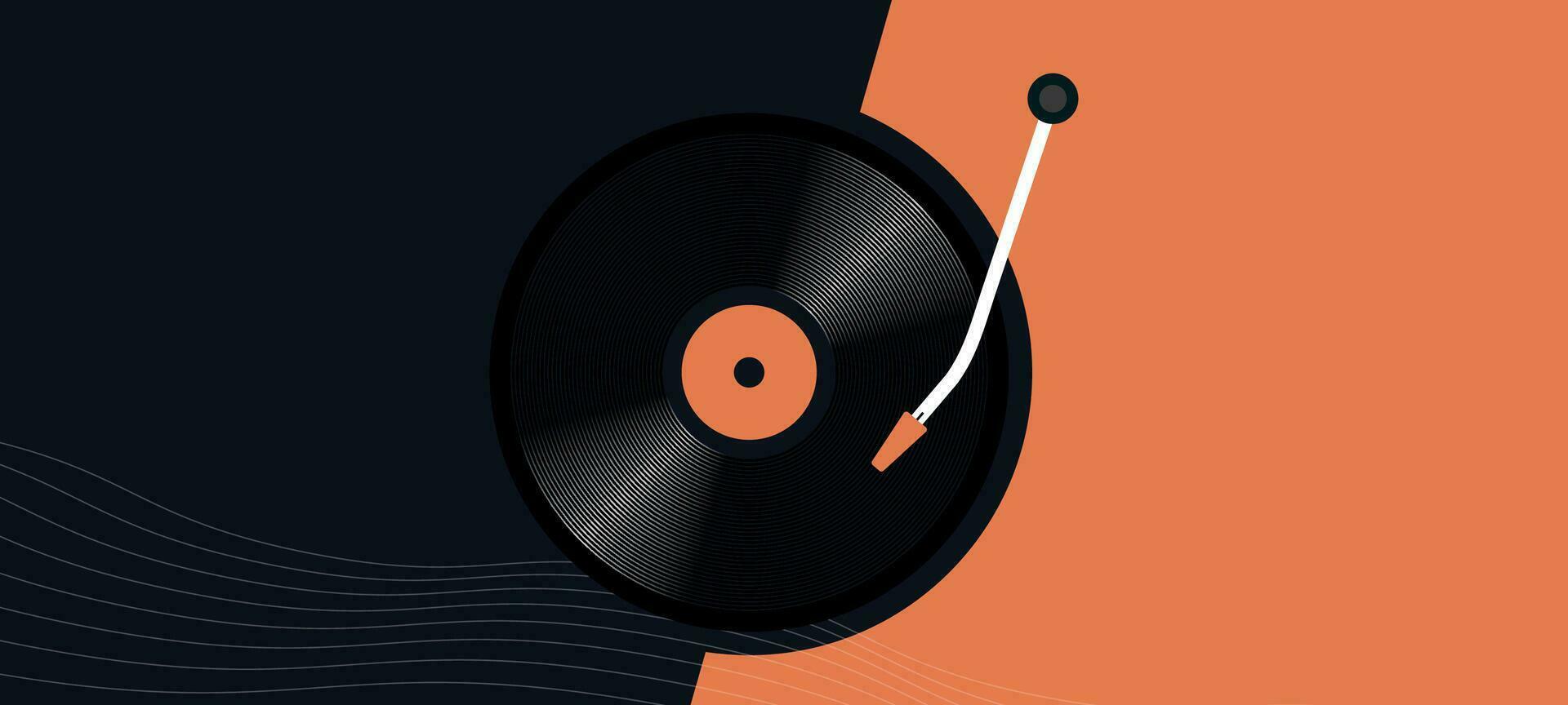 Vinyl Records Album Background vector