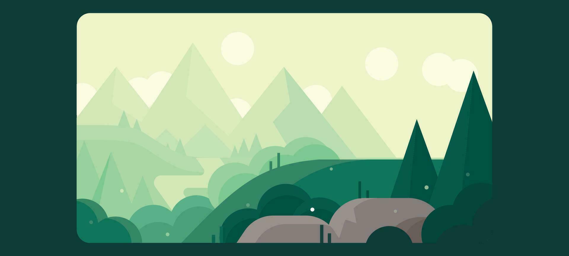 Camping Landscape Background vector