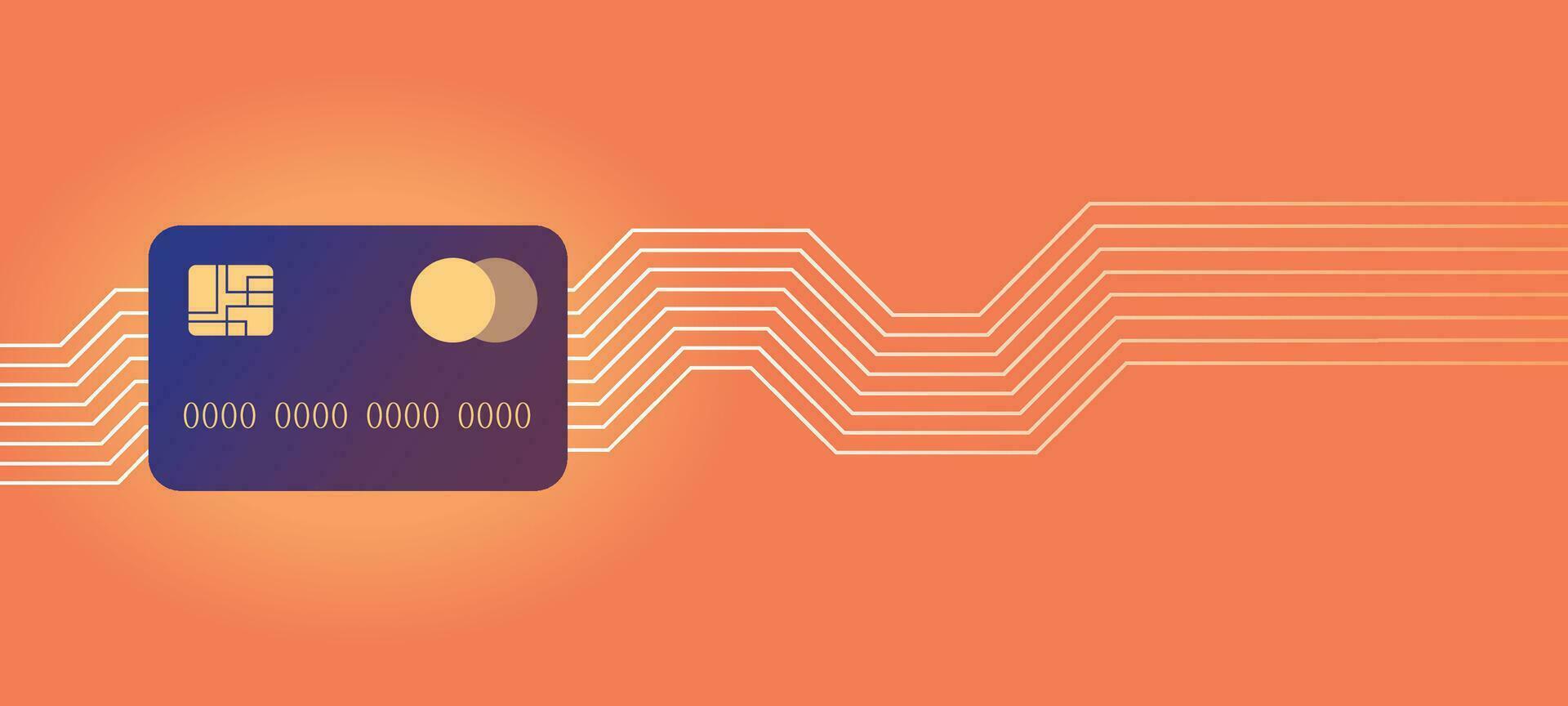 Glow credit card background vector