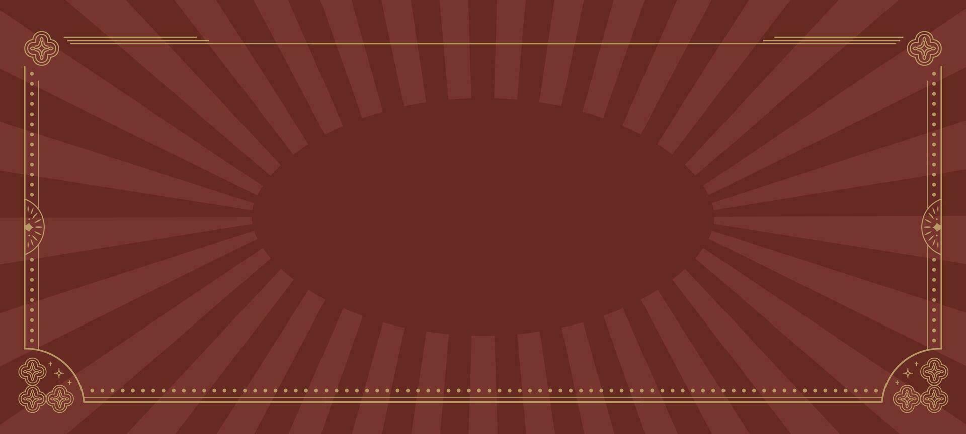 Radial border retro background vector