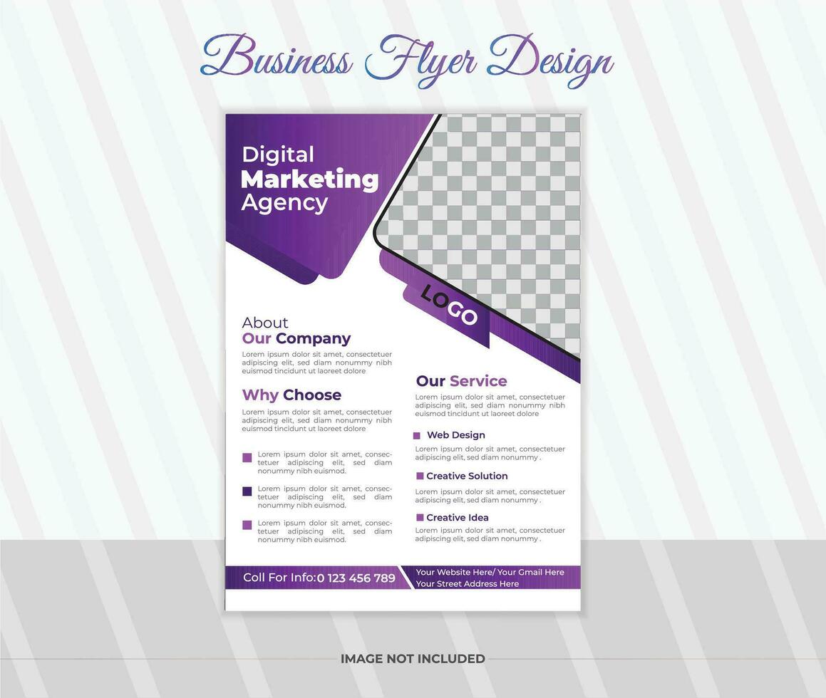 Professional business flyer design template, and marketing flyer, business poster design, a4 flyer vector