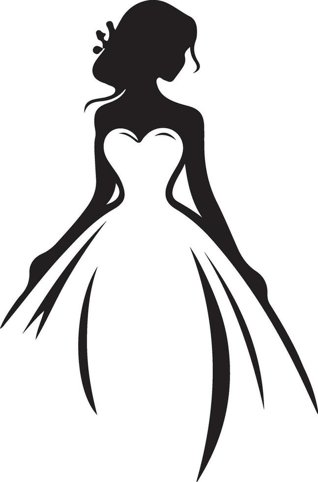 Bridal Dress Logo Vector Illustration