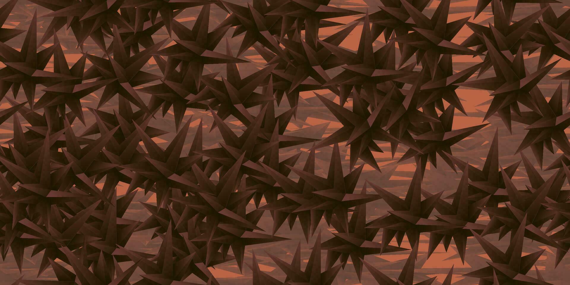 Background of thorns. Seamless texture of faceted needles. Vector illustration