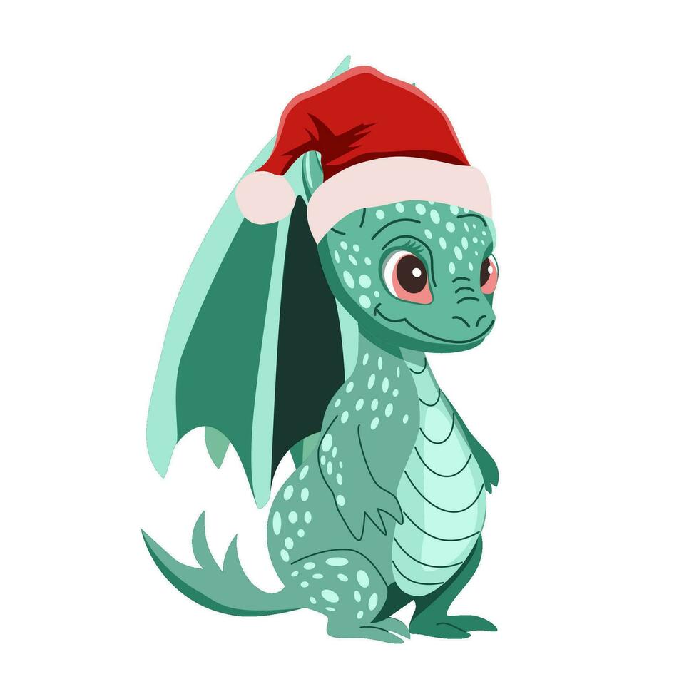 Dragon is a symbol of 2024 new year. Character design in cartoon style vector