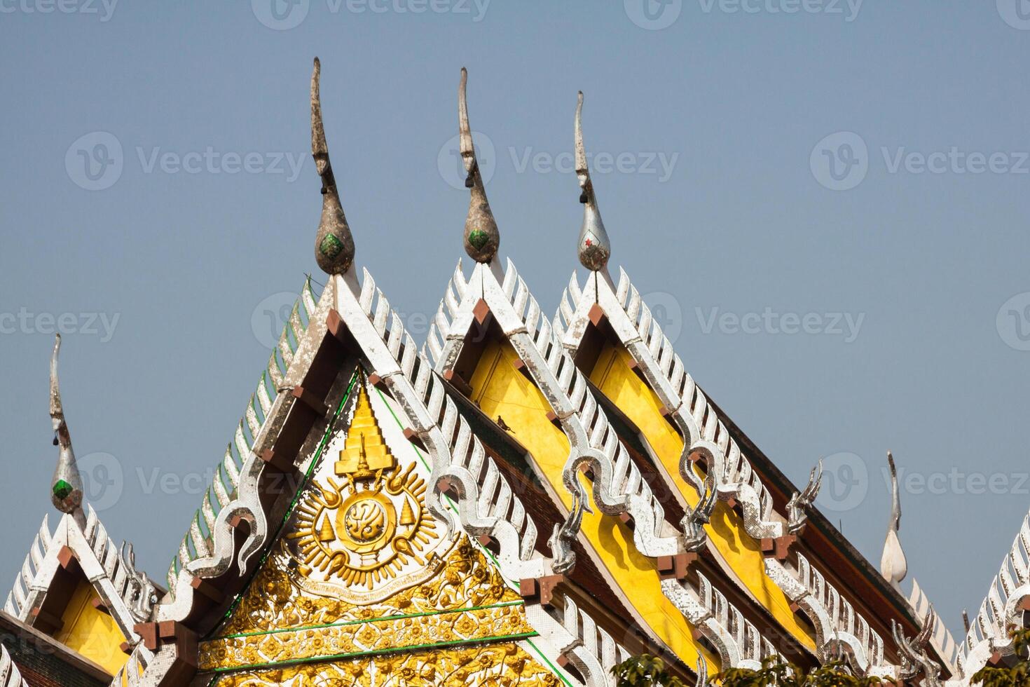 Top part of traditional Thai style architecture photo