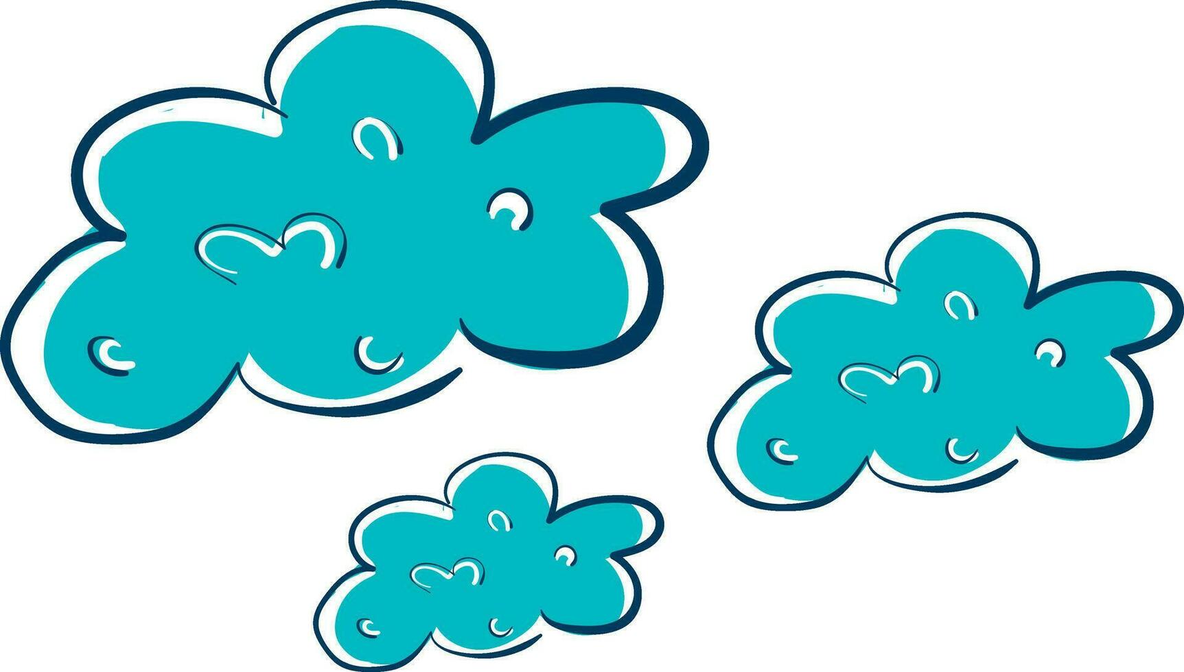 nubes, vector o color ilustración.