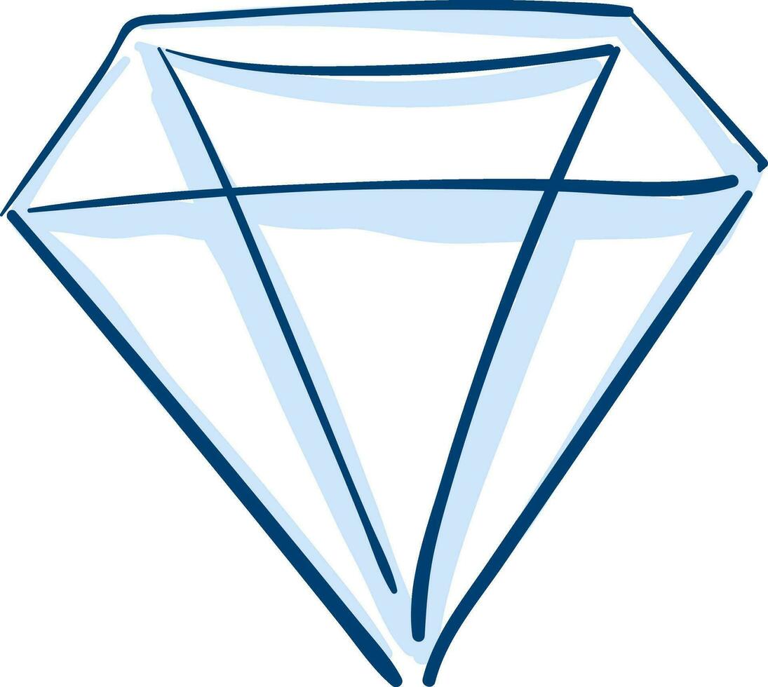 azul diamante, vector o color ilustración.