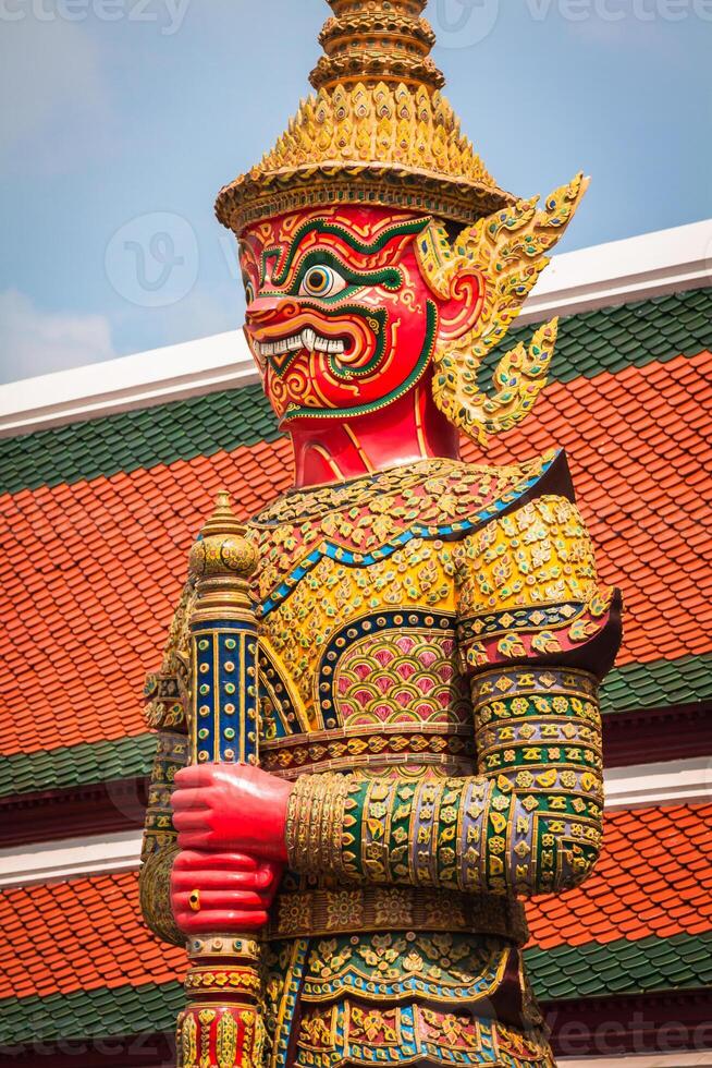demonio guardián wat phra kaew grandioso palacio Bangkok foto