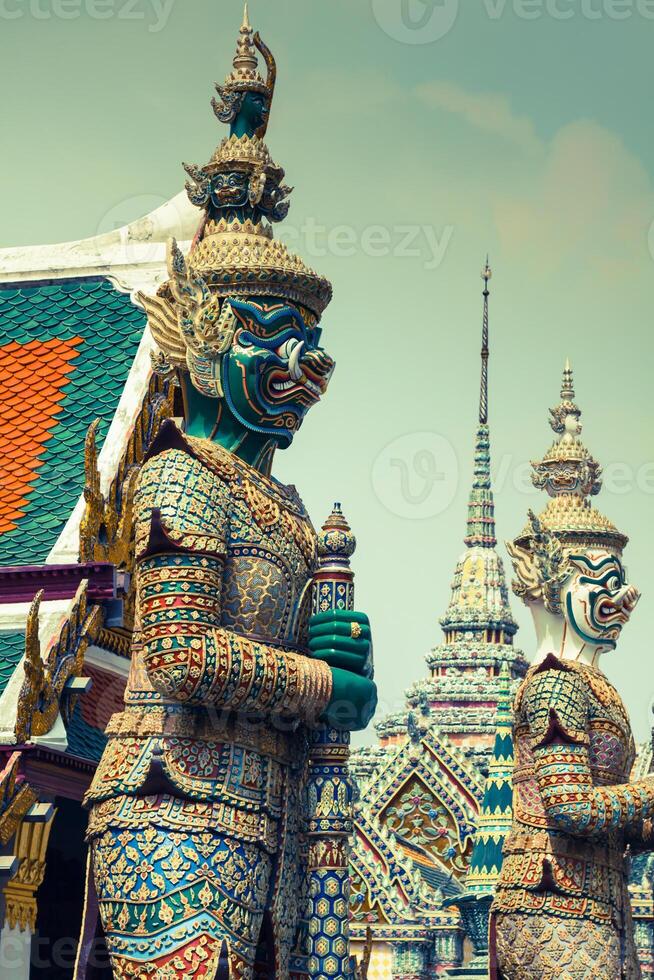 Demon Guardian Wat Phra Kaew Grand Palace Bangkok photo