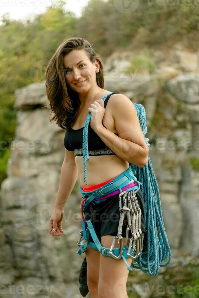 Climber holds the rope. S photo