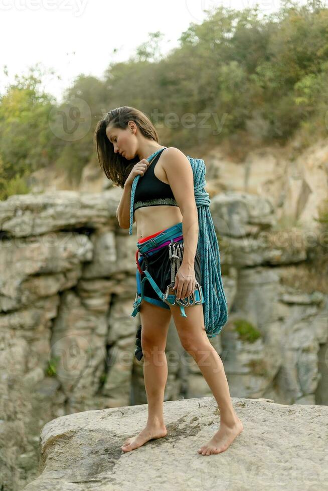 Climber holds the rope. S photo