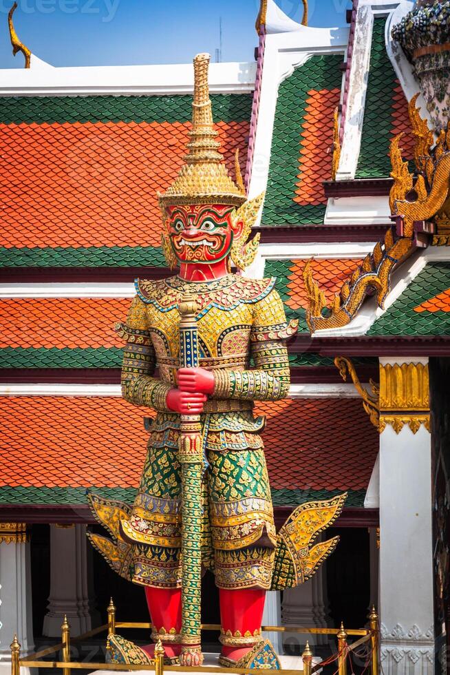 Demon Guardian Wat Phra Kaew Grand Palace Bangkok photo