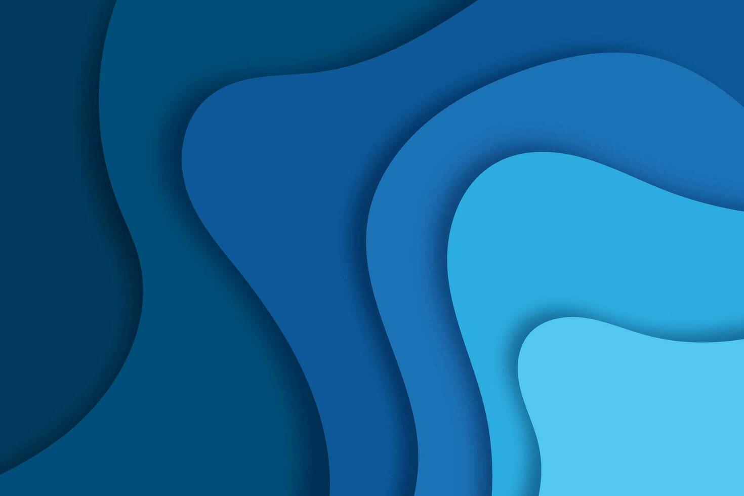 Abstract 3d wave blue background. Vector illustration