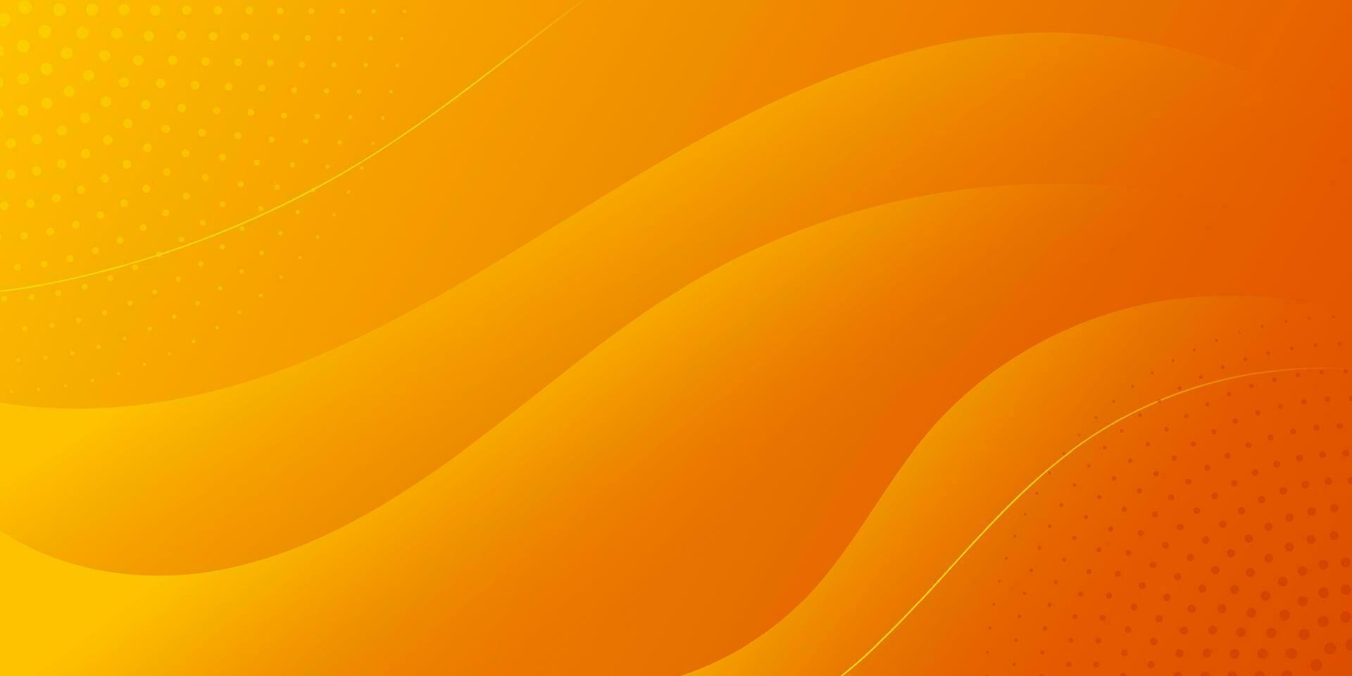 Orange gradient background with dynamic abstract shapes. Vector illustration