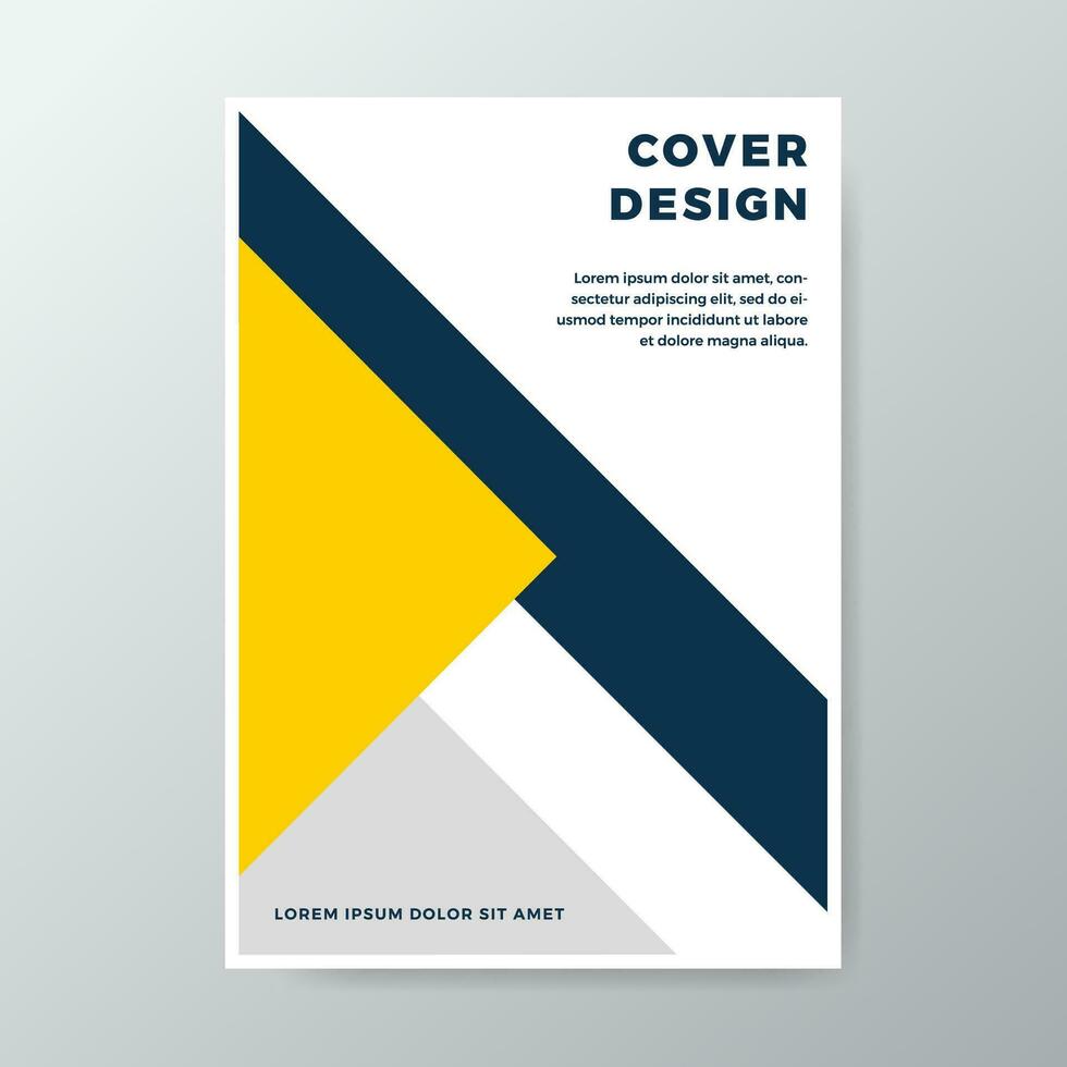 Book cover brochure designs in geometric style. Vector illustration.