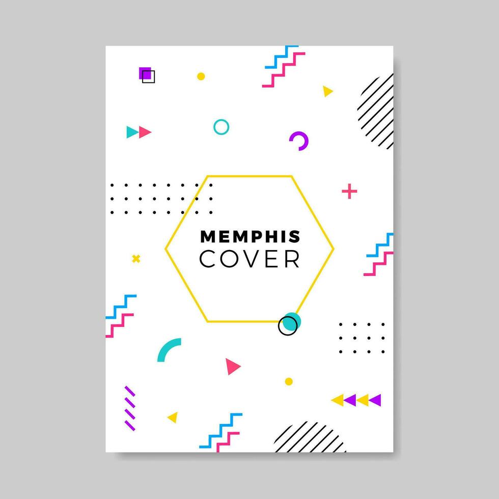 cubrir diseño con memphis estilo. vector ilustración.