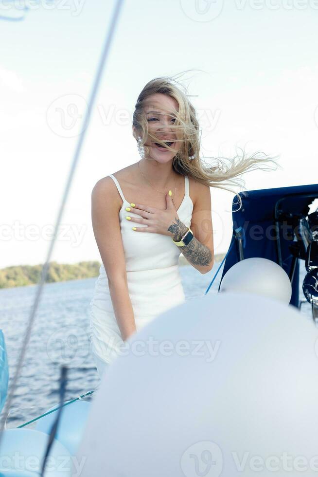 summer trip on a yacht photo