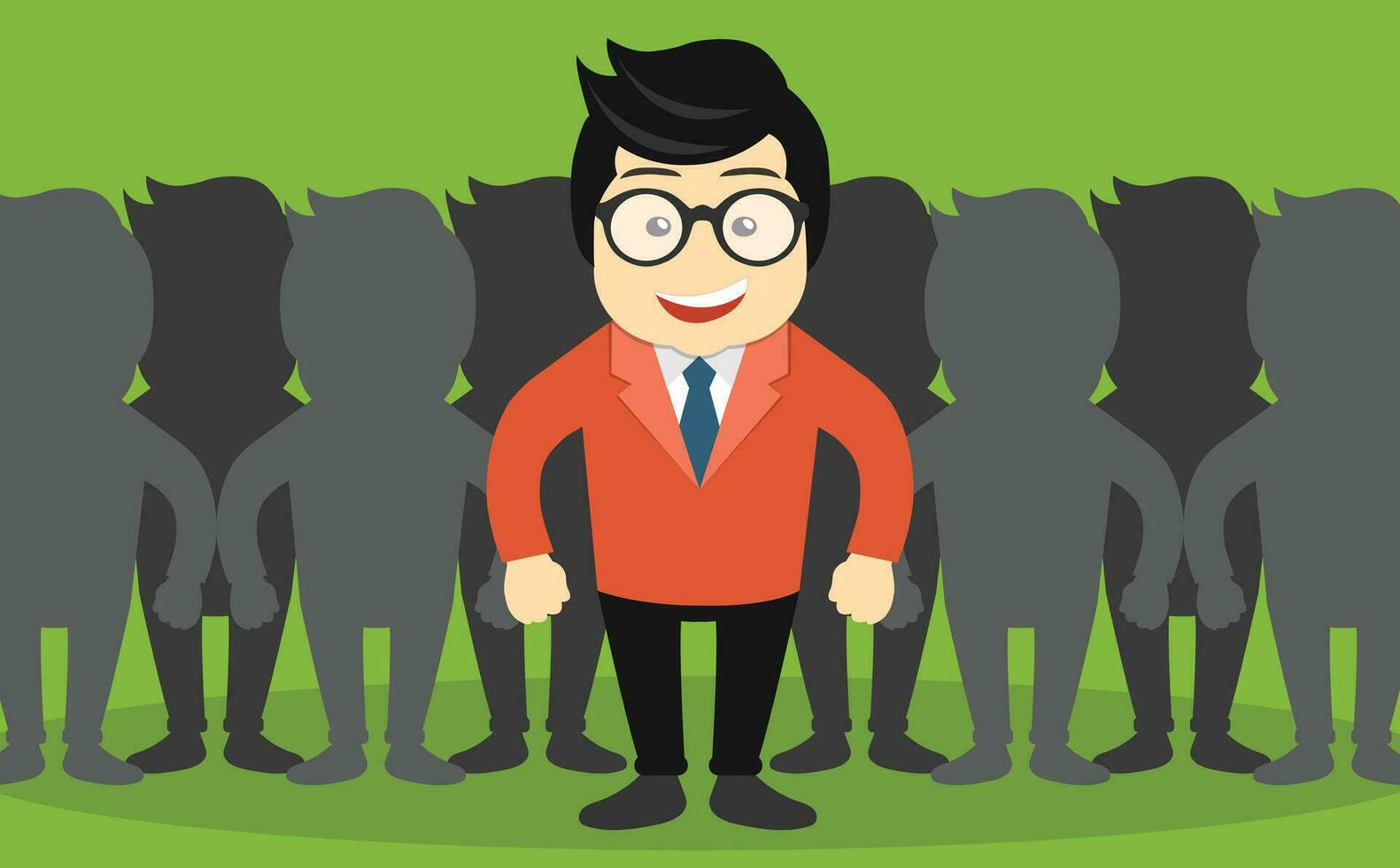 Find the right person for the job concept. Hiring and recruitment. Flat vector design