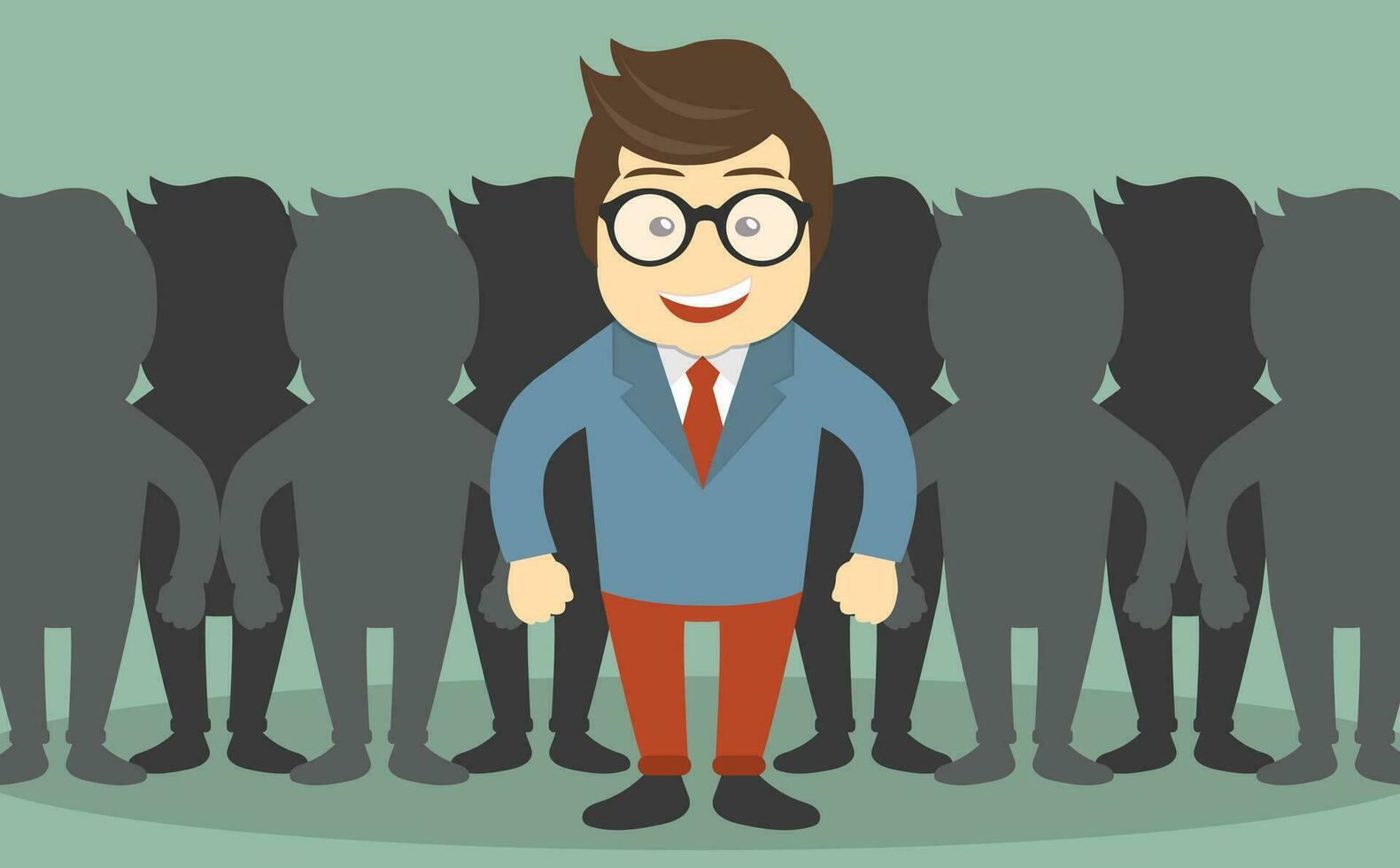 Find the right person for the job concept. Hiring and recruitment. Flat vector design