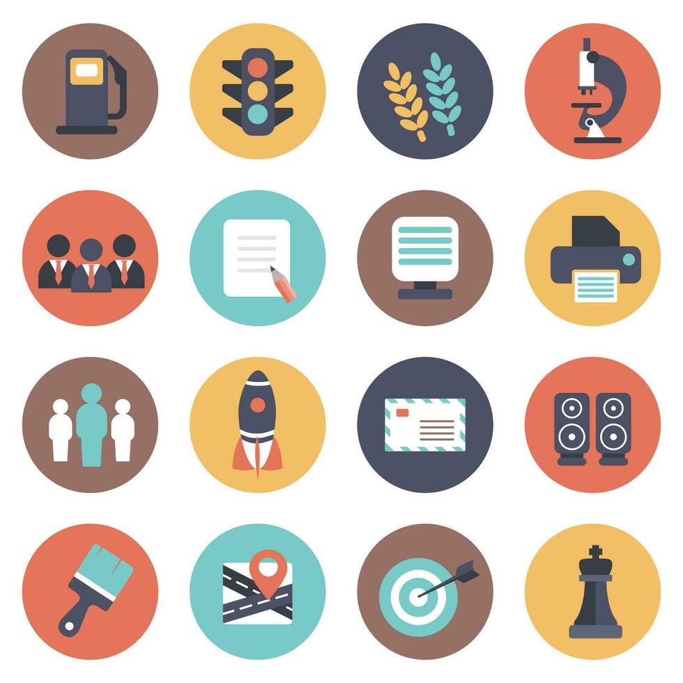 Universal icon set for websites and mobile applications. Flat vector illustration