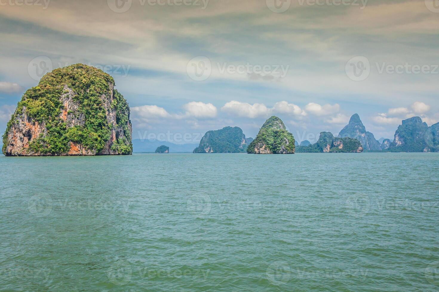 Rocks and sea Landscape on island in Thailand, Phuket photo