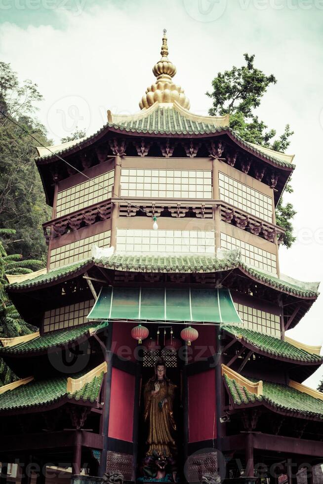 Guan Yin pagoda at place of Tiger Cave Temple Wat Tham Suea Krabi. Thailand photo