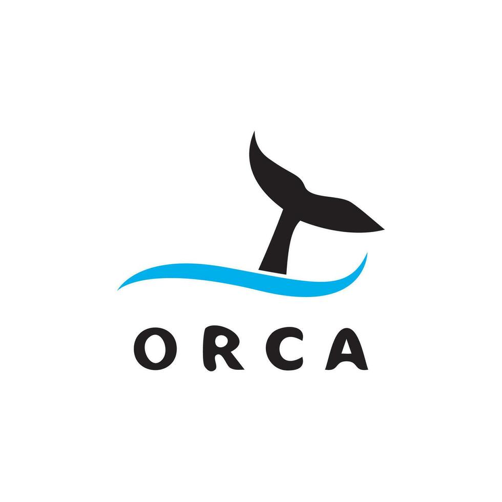 Orca icon and symbol vector template illustration