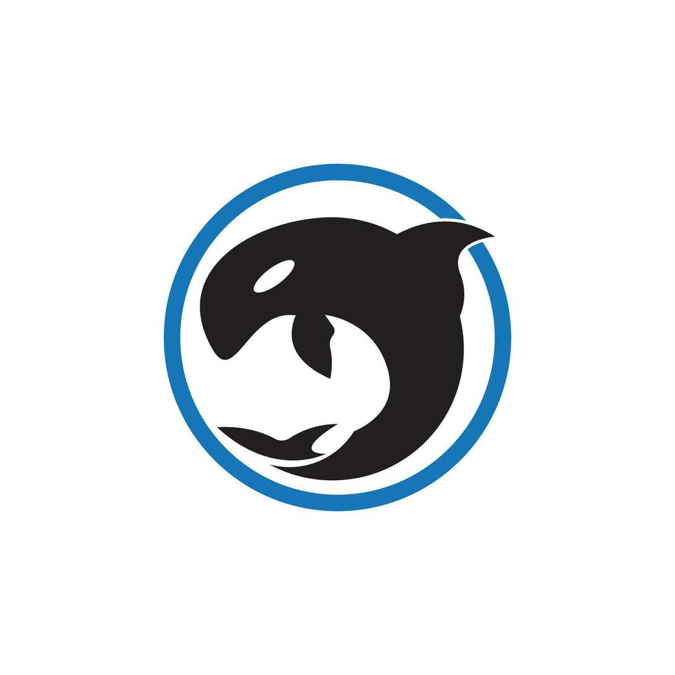 Orca icon and symbol vector template illustration