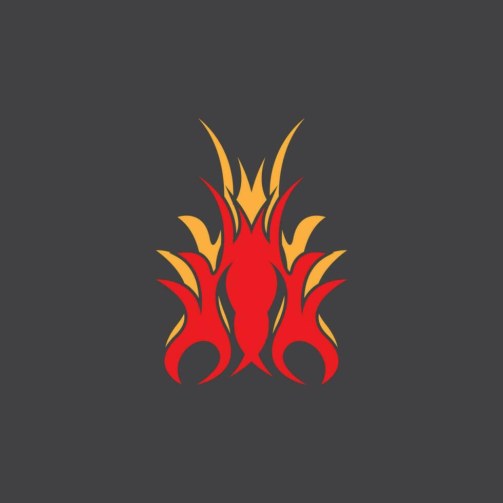 Fire Flame Logo Vector Template Illustration